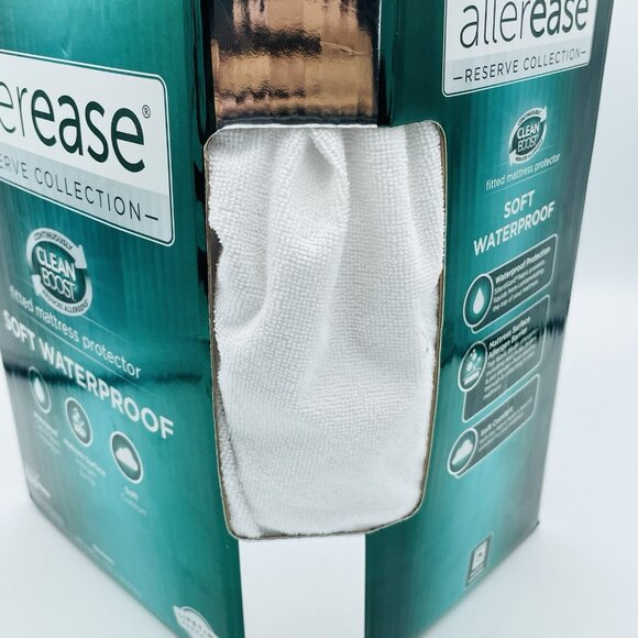 Allerease Queen Size Fitted Mattress Protector Soft Waterproof Clean Boost Cover - Picture 5 of 8